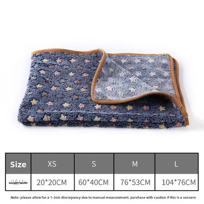 Blankora Snuggle Square mini fleece pet mat in Navy Mini Stars, 8 x 8 in