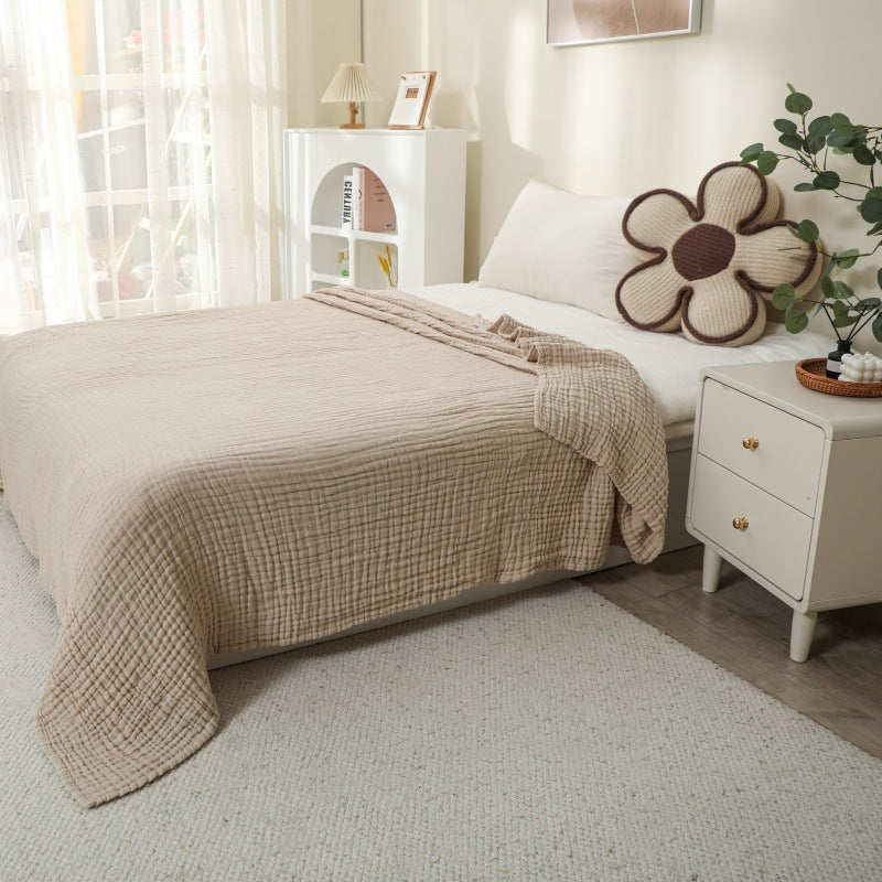 Blankora Cloud Gauze 6-layer cotton blanket in Sand, Throw size