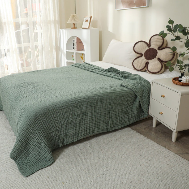 Blankora Cloud Gauze 6-layer cotton blanket in Forest Green, King size